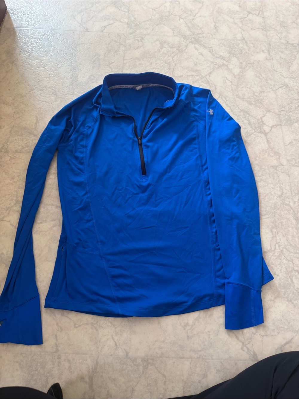 Under Armour women Royal Blue Long-Sleeve Quarter-Zip Performance Top